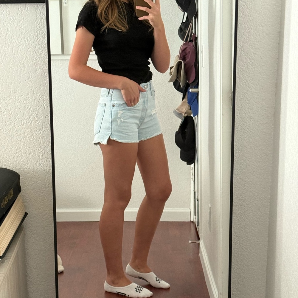 Levi's Blue Jean Shorts Casual Summer Style